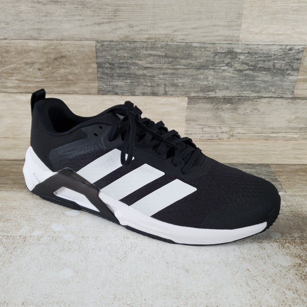 Adidas Dropset Control Mens‎ Training Shoes Sz 13 Black White Lace Up Sneakers